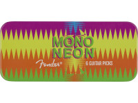 Fender MonoNeon Pick Tin, Medium, Set of 6 Fender MonoNeon Pick Tin, Medium, Set of 6